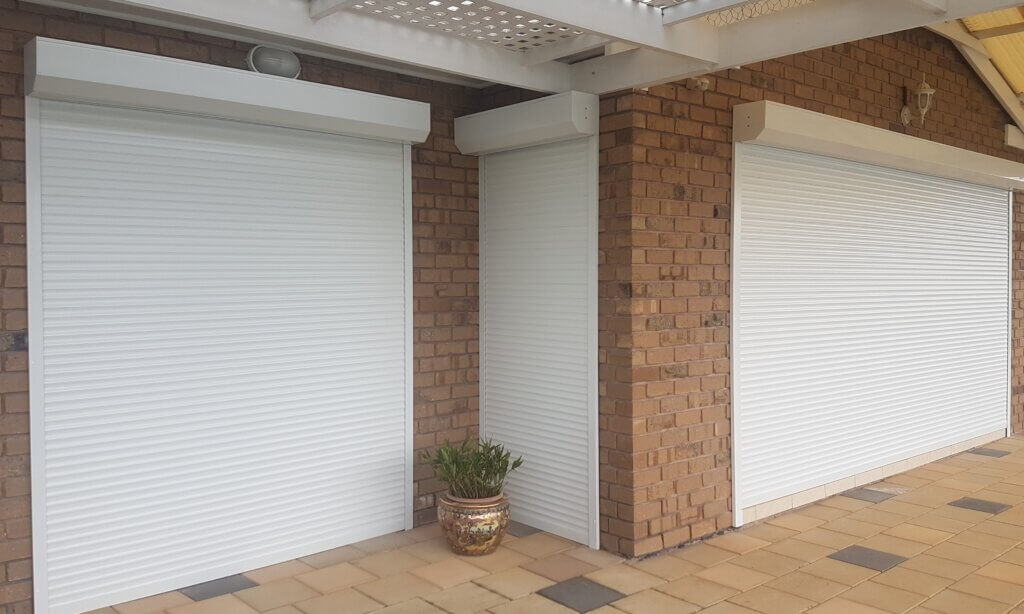 white roller shutters in Adelaide front house