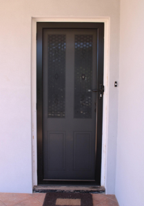 Black security door installed in a Adelaide home.